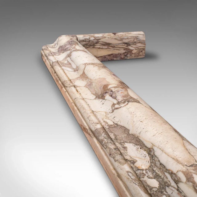 Stone 1820's Grand Antique Marble Fireplace Surround For Sale - Image 7 of 9