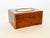 English Mid Century Austrian Burlwood Box With Embroidered Insert For Sale - Image 3 of 13