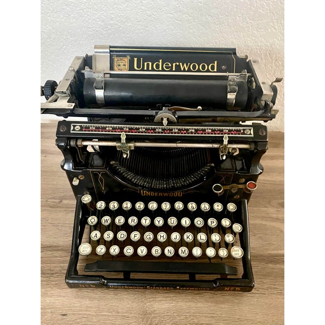 Antique 1922 Underwood Standard No. 5 Typewriter - Serial 1539401. For Sale - Image 12 of 12