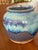 1990s Midcentury Cabinet Vase – Blue & Teal Drip Glaze For Sale - Image 5 of 7