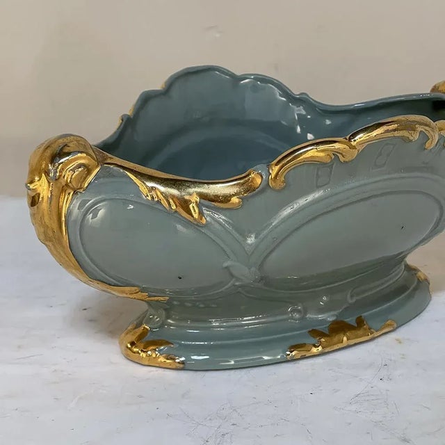Ceramic Early 20th Century Art Deco Period Painted Porcelain Jardiniere Planter For Sale - Image 7 of 13