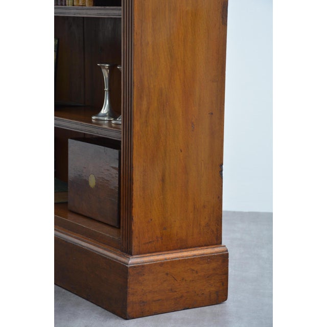 Low English Late Victorian Oak Open Bookcase, 1890 For Sale - Image 12 of 18