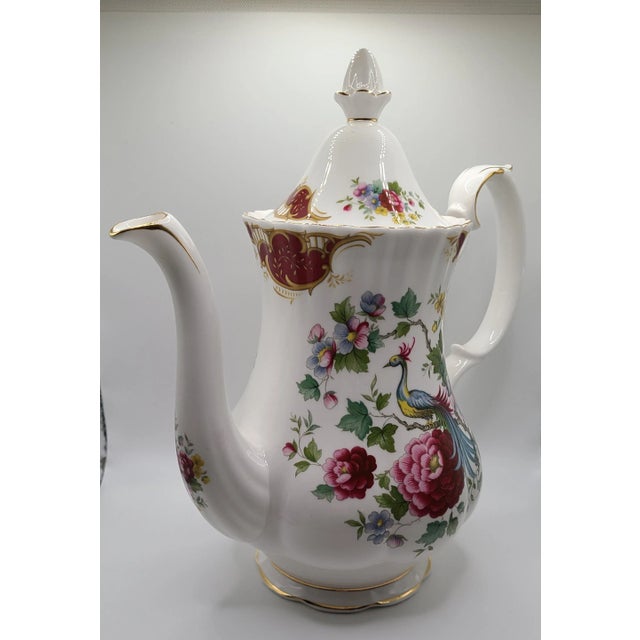 Royal Albert Vintage Royal Albert Art Nouveau Style Chatelaine Tall Coffee/Chocolate/Tea Pot For Sale - Image 4 of 13