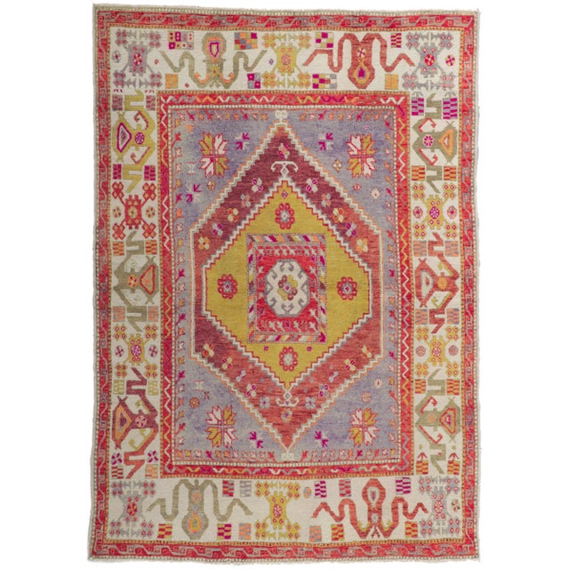 Vintage Turkish Oushak Rug with Modern Style - 05'11 x 08'04 For Sale - Image 10 of 10