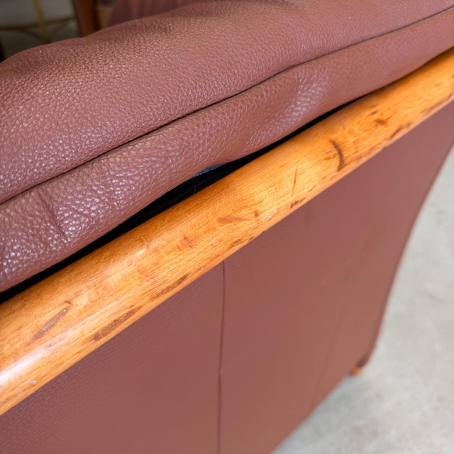 Ekornes Stressless Manhattan 3-Seater Leather Sofa Cognac Birch Scandinavian For Sale - Image 11 of 18