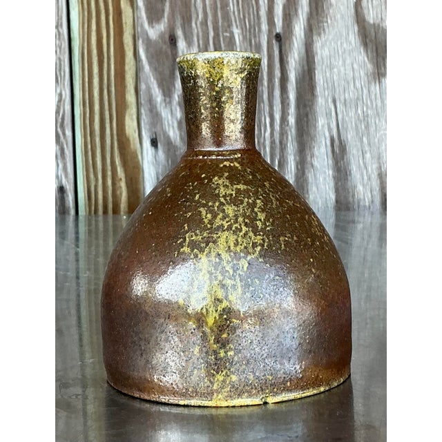 Vintage Boho Studio Pottery Pitcher For Sale - Image 4 of 5
