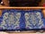Gold Vintage Hand Embroidered Double Dragons Longevity Navy Blue Fabric Art For Sale - Image 8 of 8