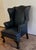 Late 19th Century 19th Century English Leather Wingback Chair For Sale - Image 5 of 11