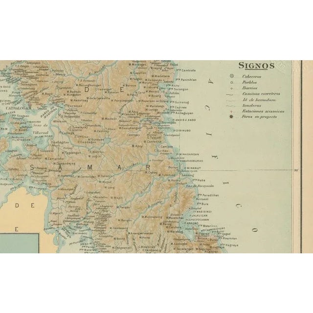 Blue Map of the Island of Samar, 1899 For Sale - Image 8 of 9