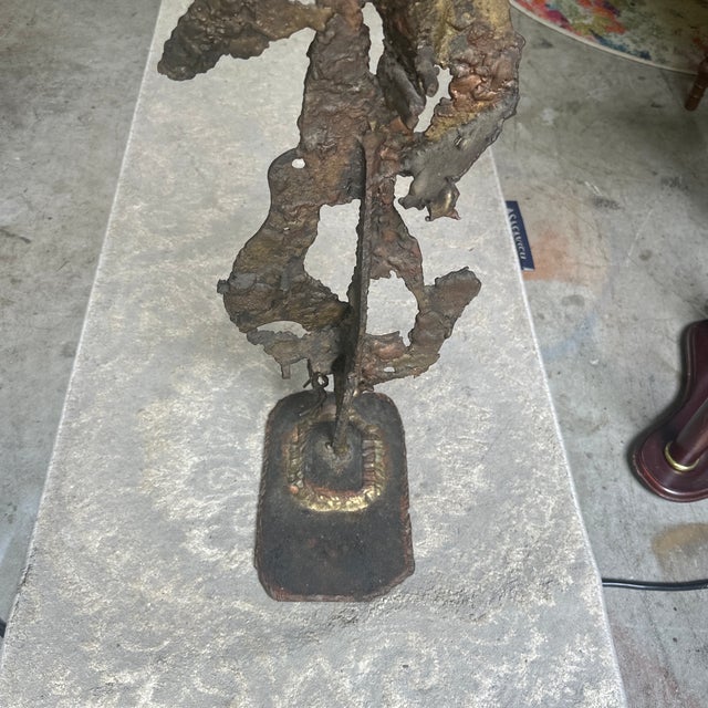 Large Vintage Standing Brutalist Style Sculpture For Sale - Image 4 of 8