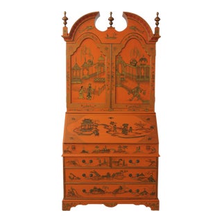 Maitland Smith Chinoiserie Decorated Secretary Desk For Sale