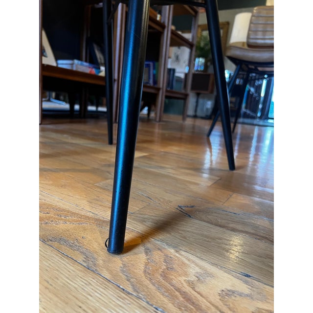 Mid-Century Modern Inpired Industiral Dining Chairs in Camel For Sale - Image 10 of 10
