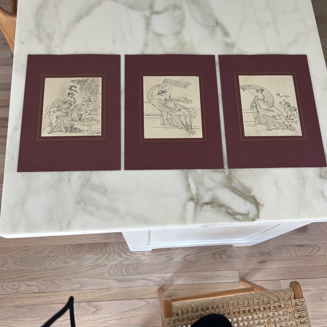 Vintage French 1953 Neoclassical Style Louis David Prints - Series of 3 For Sale - Image 4 of 9