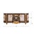 Maison Velour Obsidian Bloom Hand-Painted French Revival Sideboard With Decorative Mirror For Sale - Image 4 of 8