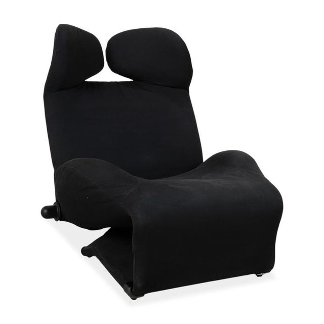 Wink Armchair in Black Fabric by Toshiyuki Kita for Cassina For Sale - Image 16 of 16