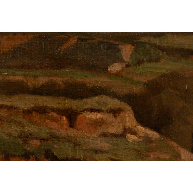 Gustave Saltzmann, Campagna Romana (Roman Countryside), Oil on Canvas For Sale - Image 4 of 16