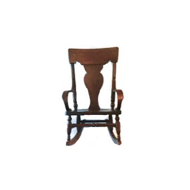 Queen Anne Style Child's Wooden Rocking Chair Chairish