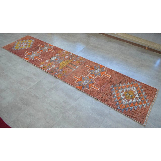 Vintage Turkish runner rug from the Kurdish region. ***size: 2’7” x 11’2” / 31" X 134" ***age: about 50-60 years old...