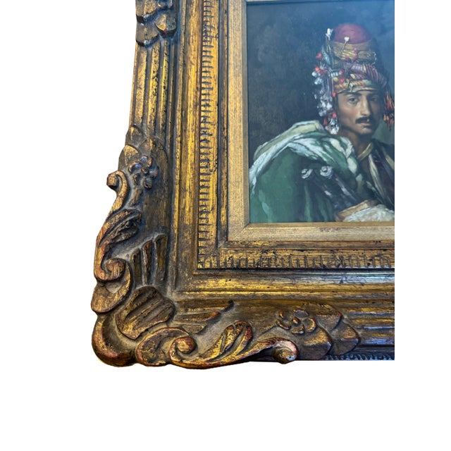 19th Century Antique Oil Painting Inspired by the Original c.1869 French Masterpiece "Bashi Bazouk" by Jean-Léon Gerome For Sale - Image 5 of 7