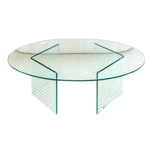 Vintage Minimalist Glass Coffee Table
