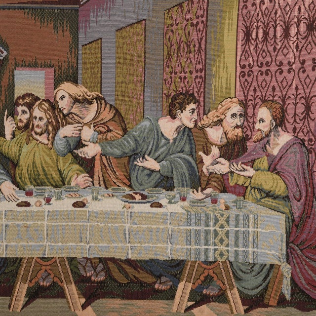 Framed Late 20th Century Last Supper Tapestry For Sale - Image 4 of 11