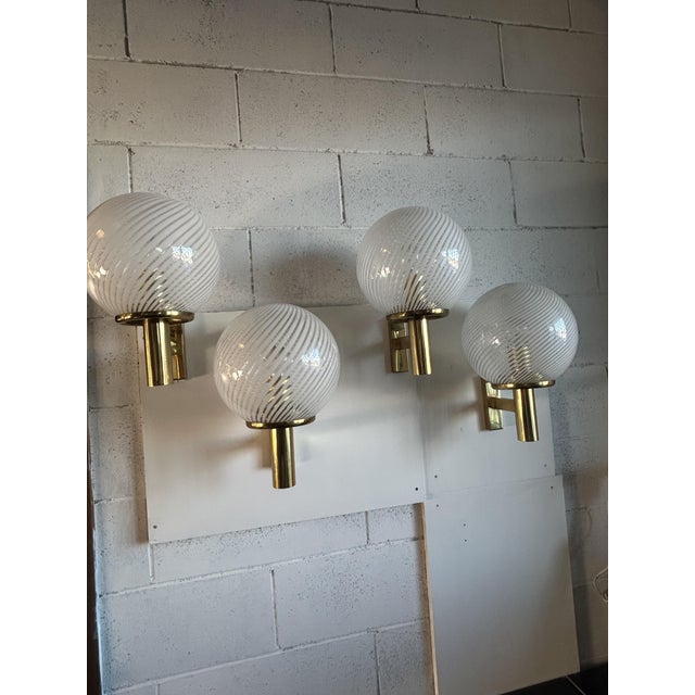 Wall Lamps from Venini, 1970s, Set of 4 For Sale - Image 6 of 11