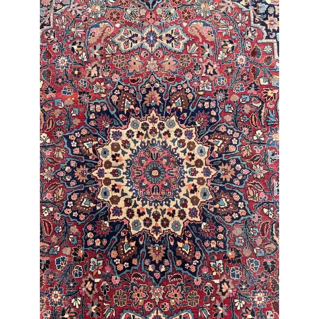 1940s Northeast Antique with Blooming Jewel Flora Rug 10 x 13.9 For Sale - Image 5 of 14