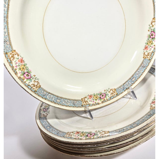 French Country Dinner Plates- Set of Six For Sale - Image 12 of 12