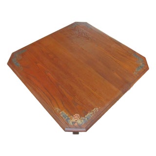 Rare Hitchcock Oak Coffee Table Farmhouse Designer For Sale
