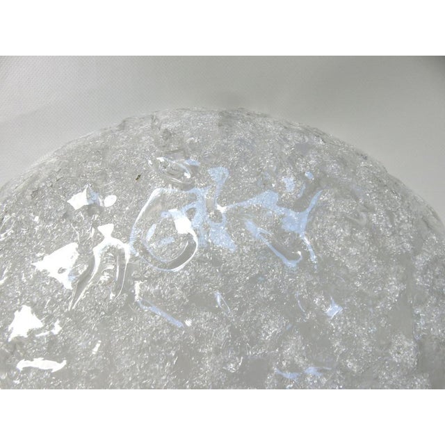 Ceiling Light in Brass and Ice Glass from Schröder & Co, 1970s For Sale - Image 12 of 18