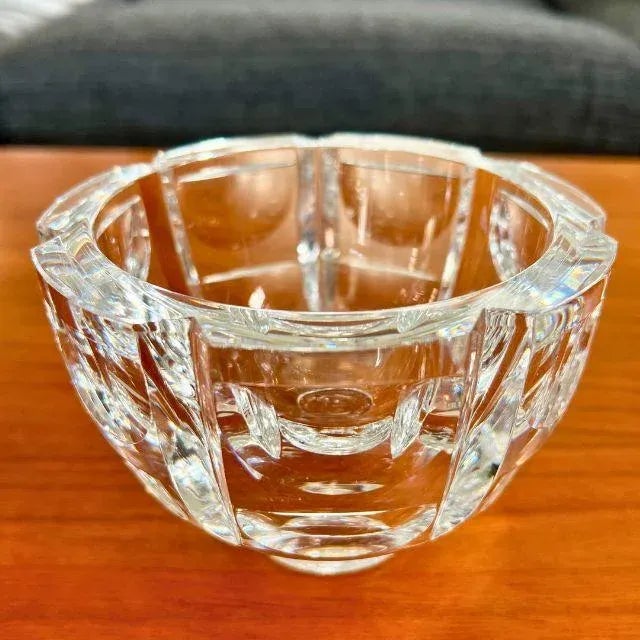 Glass Mid-Century Simon Gate for Orrefors "Thousand Windows" Crystal Bowl, Signed For Sale - Image 7 of 10