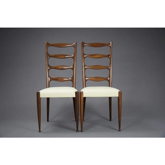 Mid-Century Wooden Dining Chairs by Paolo Buffa, Set of 5 For Sale - Image 6 of 15