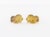1970s Infinity Knot Carved Glass and 18k Yellow Gold Earrings For Sale - Image 5 of 8