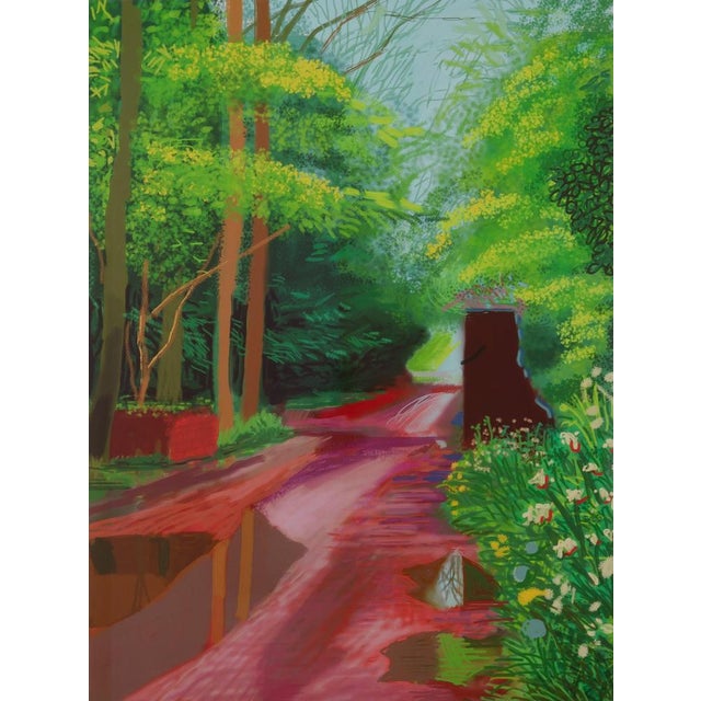David Hockney (1937) Through the Forest Original color poster On glossy paper, 48 x 66 cm (approx. 19 x 26 inches)...