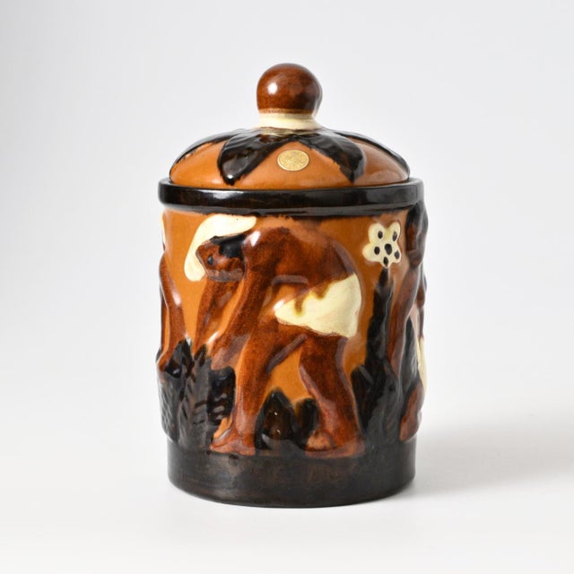 Swedish Pottery Tobacco Jar from Gabriel, 1920s For Sale - Image 3 of 10