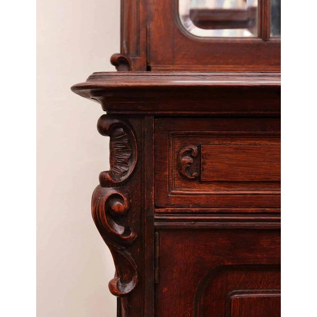 Antique Rococo Cabinet with Faceted Mirrors For Sale - Image 3 of 6