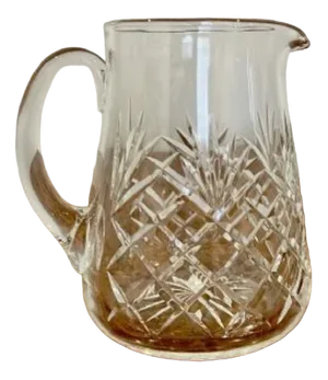 Antique Edwardian Cut Glass Water Jug, 1900