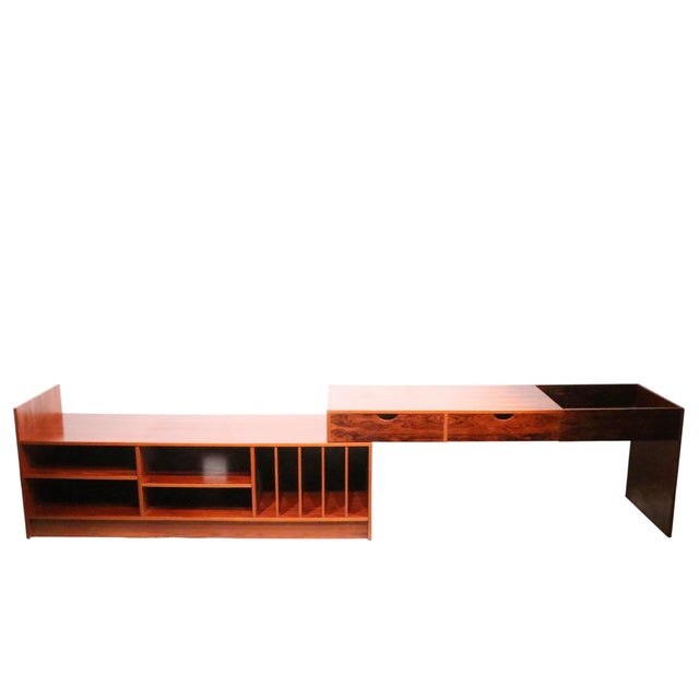 Mid Century Danish Modern Stereo Record Cabinet Rosewood C. 1960/70's For Sale - Image 12 of 16