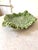 Vintage Portuguese majolica ceramic cabbage leaf serving platter featuring a vibrant green glazed finish and realistic...