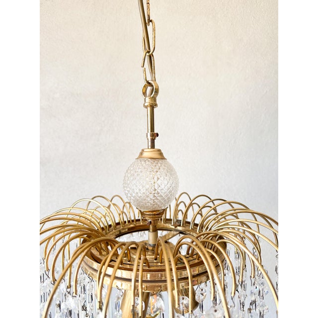 Gold Vintage Teardrop Pendant Light, 1970s For Sale - Image 8 of 16