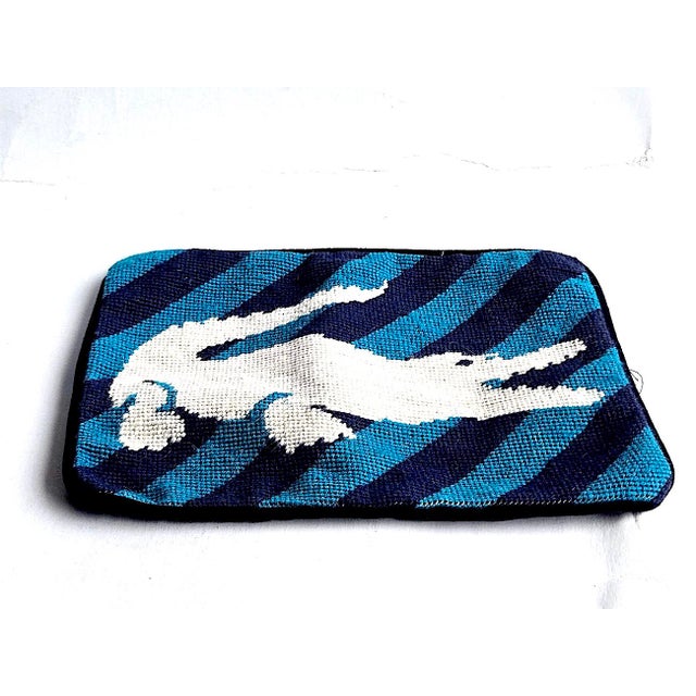 Textile Jonathan Adler X Lacoste Needlepoint Decorative Pillow Cover For Sale - Image 7 of 9