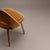 Knoll Saarinen Executive Armless Dining Chairs in Cognac & Créme Cotton Velvet, Walnut Legs For Sale - Image 4 of 8