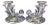 Fostoria Baroque Cornucopia Candlesticks Silver Overlay - A Pair For Sale