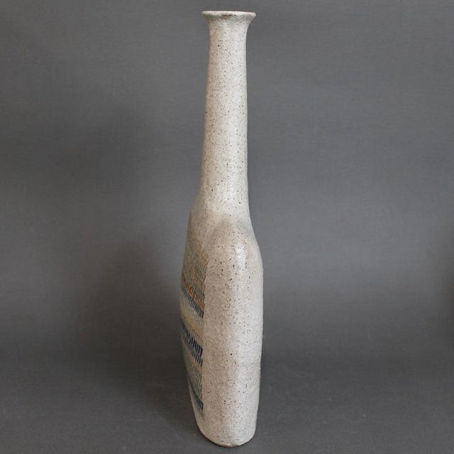 Vintage Italian Ceramic Decorative Bottle by Bruno Gambone, 1990s For Sale - Image 3 of 18