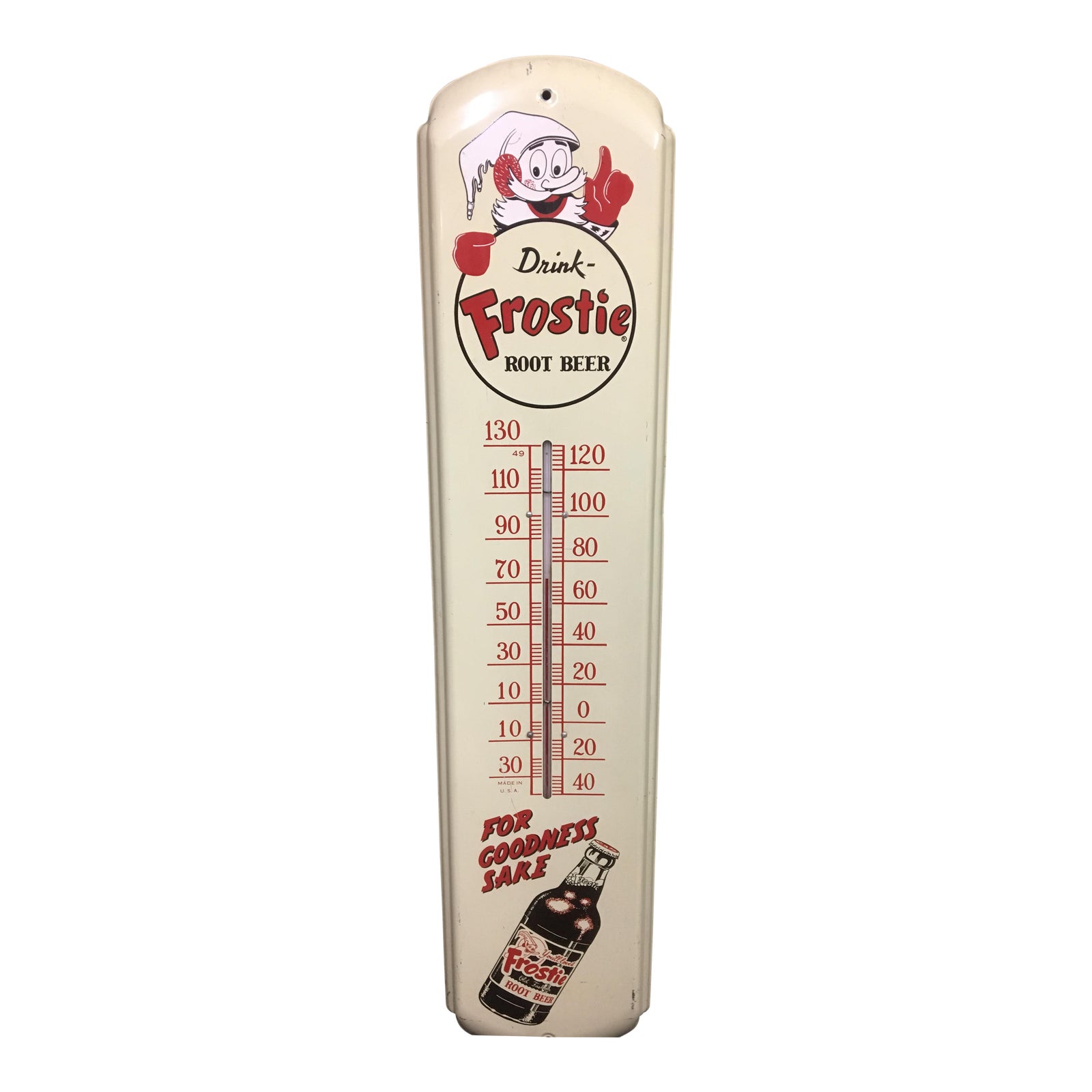 1950s Frostie Root Beer Thermometer Chairish