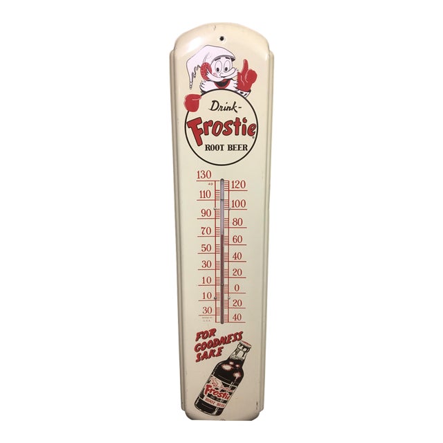 1950s Frostie Root Beer Thermometer Chairish
