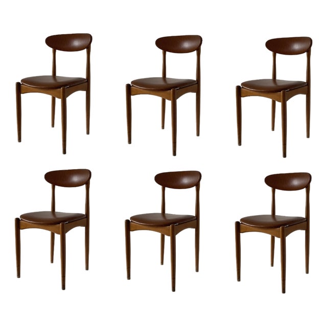 Vintage Italian Chairs by Gianfranco Frattini, 1960s, Set of 6 For Sale