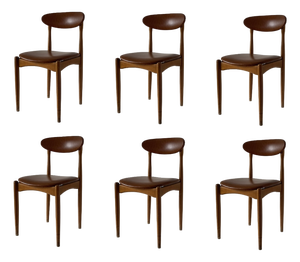 Vintage Italian Chairs by Gianfranco Frattini, 1960s, Set of 6