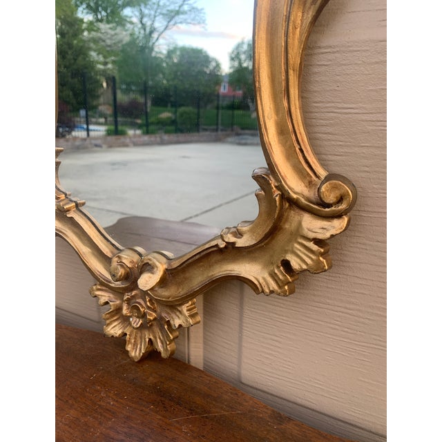 Italian Rococo Style Giltwood Wall Mirror For Sale In South Bend - Image 6 of 10