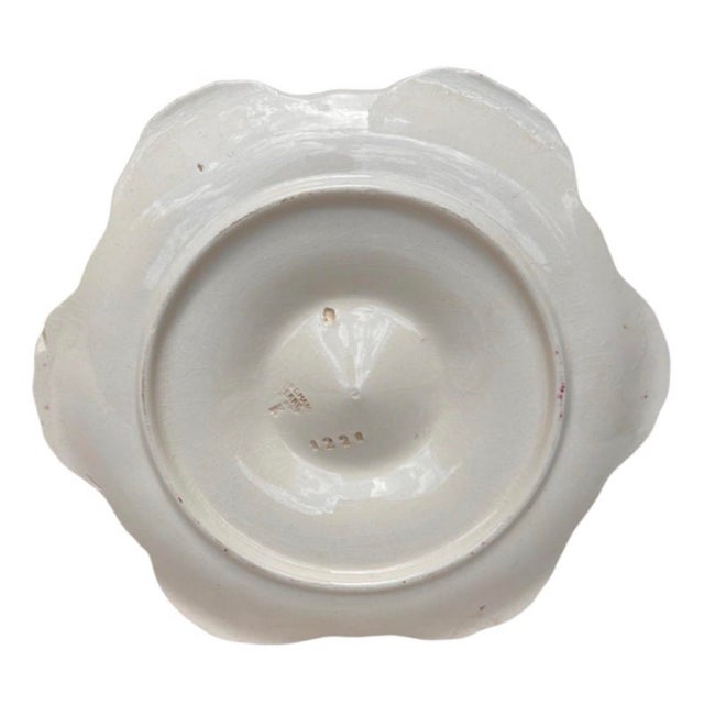 Majolica Flowers Oyster Plate Longchamp, Circa 1900 For Sale In Austin - Image 6 of 6